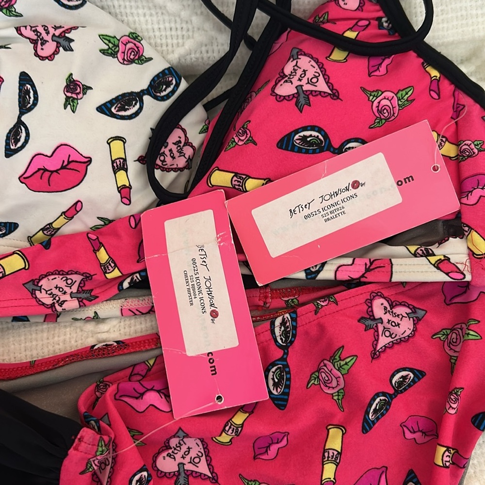 Betsey Johnson Pink and Black Swim Set - Picture 7 of 7